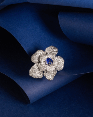 Flower with Blue Sapphire